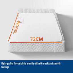 Alecome Luxury Fleece Heated Fitted Mattress Underblanket, Cover, Auto-Cut, 3 Heat Settings Singe 152 X 72Cm Machine Washable - thumbnail 3