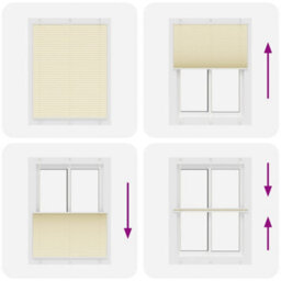 Berkfield Pleated Blind Cream 110X100 Cm Fabric Width 109.4 Cm Polyester - thumbnail 5
