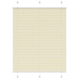Berkfield Pleated Blind Cream 110X100 Cm Fabric Width 109.4 Cm Polyester - thumbnail 1