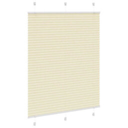 Berkfield Pleated Blind Cream 110X100 Cm Fabric Width 109.4 Cm Polyester - thumbnail 3