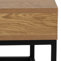 Wyld Haus Pisa Square Wild Oak Effect Coffee Table With Steel Hairpin Base And Open Shelf - thumbnail 8