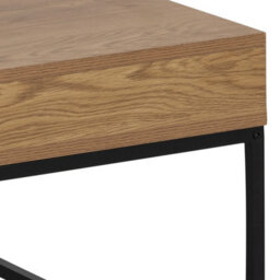 Wyld Haus Pisa Square Wild Oak Effect Coffee Table With Steel Hairpin Base And Open Shelf - thumbnail 7