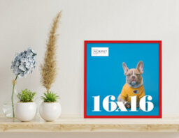 16X16 Red Picture Frame (40.6 X 40.6Cm) Poster, Photo, Artwork, Gallery Wall Or Print - thumbnail 2
