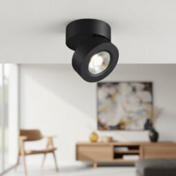 Ultra Beam Lighting Ultrabeam Black Surface Mounted Ceiling Downlight Spotlight Adjustable And Tiltable 5 Watt Warm White Led - thumbnail 4