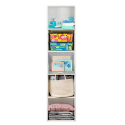 5Tier Cube Bookcase Display Shelving Storage Unit Wooden Furniture Shelf - thumbnail 1