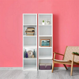 5Tier Cube Bookcase Display Shelving Storage Unit Wooden Furniture Shelf - thumbnail 5