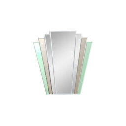 Melody Maison Green & Mocha Glass Art Deco Fan Wall Mirror 75Cm X 68Cm - thumbnail 8