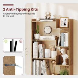 Costway 11-Shelf Geometric Bookshelf 163 Cm Tall Decorative Bookcase - thumbnail 7