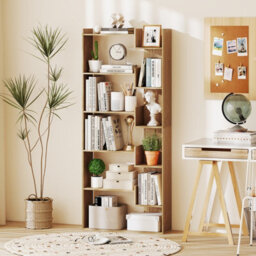 Costway 11-Shelf Geometric Bookshelf 163 Cm Tall Decorative Bookcase - thumbnail 1