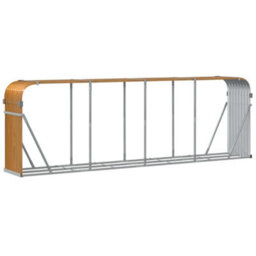 Walplus Log Holder Light Brown 300X45X100 Cm Galvanised Steel - thumbnail 6