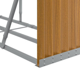 Walplus Log Holder Light Brown 300X45X100 Cm Galvanised Steel - thumbnail 7
