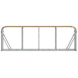 Walplus Log Holder Light Brown 300X45X100 Cm Galvanised Steel - thumbnail 4