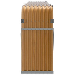 Walplus Log Holder Light Brown 300X45X100 Cm Galvanised Steel - thumbnail 5