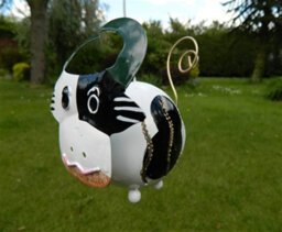 Metal Hanging Cow Animal Tea Light Candle Holder - thumbnail 2