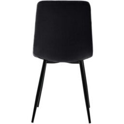 BTM Dining Chair (4 Pcs), Black,4-Set Upholstered Chair Design Chair With Backrest,seat In Velvet Metal Frame - thumbnail 6