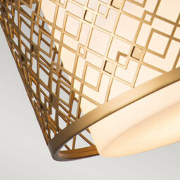 Luminosa Lighting Luminosa Ziggy 2 Light Cylindrical Pendant Ceiling Light, Lacquered Gold - thumbnail 5