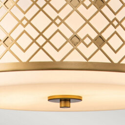 Luminosa Lighting Luminosa Ziggy 2 Light Cylindrical Pendant Ceiling Light, Lacquered Gold - thumbnail 4