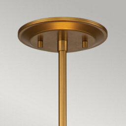Luminosa Lighting Luminosa Ziggy 2 Light Cylindrical Pendant Ceiling Light, Lacquered Gold - thumbnail 2