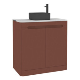 Royal Bathrooms Venice 800mm Terracotta Clay Freestanding Bathroom Countertop Vanity Unit 2 Door With Art Square Basin - thumbnail 7