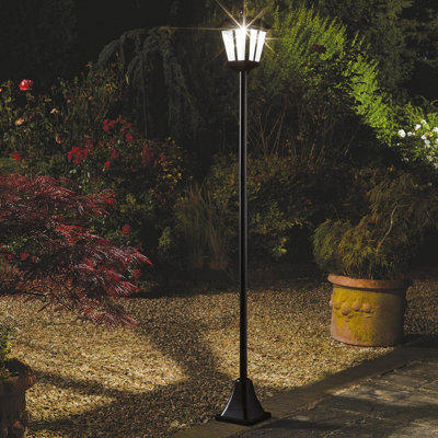Solar Powered Victorian Style Lamp Post - 100 Lumen Led Outdoor Garden Light With 365 Day Illumination - H170 X 18Cm Diameter - image 1