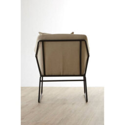Orsina Stone Armchair, Easy-To-Clean Linen Accent Chair, Arm Support Comfy Armchair, Space-Saver Dining Armchair - thumbnail 4