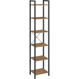 Songmics 6-Tier Shelf, Bookcase, Bookshelf, Shelving Unit, Storage Organiser Rack, Special Walnut And Black - thumbnail 9
