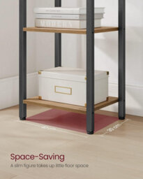 Songmics 6-Tier Shelf, Bookcase, Bookshelf, Shelving Unit, Storage Organiser Rack, Special Walnut And Black - thumbnail 4
