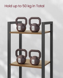 Songmics 6-Tier Shelf, Bookcase, Bookshelf, Shelving Unit, Storage Organiser Rack, Special Walnut And Black - thumbnail 7