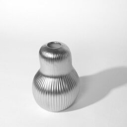 Living And Home Silver Artistic Gourd Porcelain Vase Tabletop Decor 190 X 265 mm - thumbnail 3