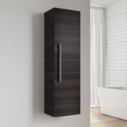 Sundaze Charcoal 1200mm Bathroom Wall Mounted Tall Storage Unit Cupboard Cabinet - thumbnail 1