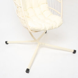 Ohs Folding Hanging Egg Chair Outdoor Garden Patio Swing Pod Seat - Cream - thumbnail 6