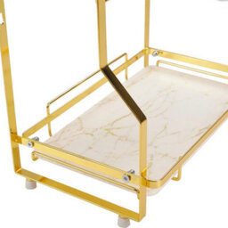 2-Tier Metal & Plastic Vanity Tray Rack - thumbnail 4