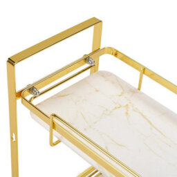 2-Tier Metal & Plastic Vanity Tray Rack - thumbnail 3