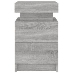Vidaxl Bedside Cabinets With Led Lights 2 Pcs Grey Sonoma 35X39X55 Cm - thumbnail 9