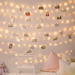 Globrite Led Fairy Lights - (5M), 50 Warm White With 30 Photo Clips - Battery Operated Decorative Lights For Custom Photo Display - thumbnail 2