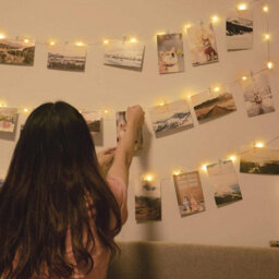 Globrite Led Fairy Lights - (5M), 50 Warm White With 30 Photo Clips - Battery Operated Decorative Lights For Custom Photo Display - thumbnail 9