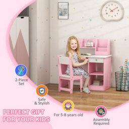 Zonekiz Kids Desk And Chair Set With Storage, For Ages 5-8 Years - thumbnail 6