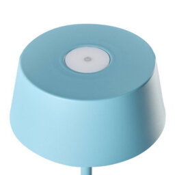 Wyld And Coco Blue Metal Wireless Table Lamp, Usb-C Rechargeable, Touch Control - thumbnail 4