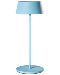 Wyld And Coco Blue Metal Wireless Table Lamp, Usb-C Rechargeable, Touch Control - thumbnail 1
