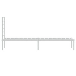 Berkfield Metal Bed Frame With Headboard White 107X203 Cm - thumbnail 7