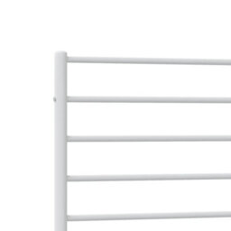 Berkfield Metal Bed Frame With Headboard White 107X203 Cm - thumbnail 9