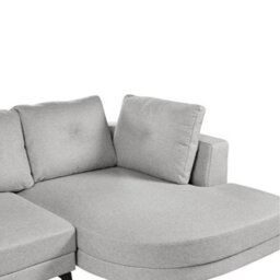 Beliani Corner Sofa 3 Seater Marum Faux Linen Grey Left Hand - thumbnail 7