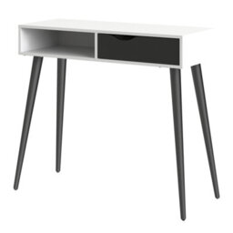 Furniture To Go Oslo Console Table 1 Drawer 1 Shelf In White And Black Matt - thumbnail 3