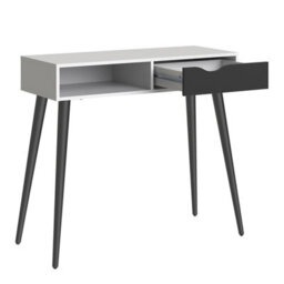 Furniture To Go Oslo Console Table 1 Drawer 1 Shelf In White And Black Matt - thumbnail 4