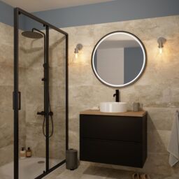 GoodHome Bobwhite Satin Silver Effect Wired Bathroom Wall Light - thumbnail 6