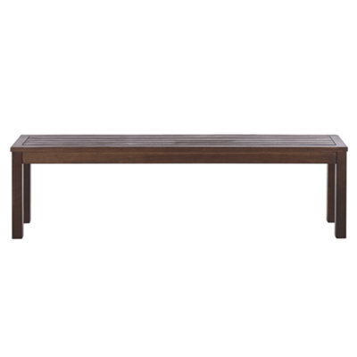 Beliani Garden Bench Tuscania 160 Cm Eucalyptus Wood Dark Brown - image 1