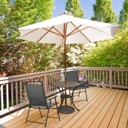 Costway Set Of 4 Patio Folding Chairs Portable Armchair Dining Chair W/ Curved Armrest - thumbnail 5