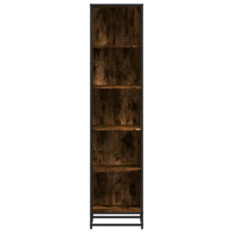 Walplus Book Cabinet Smoked Oak 40X35X170.5 Cm Engineered Wood - thumbnail 4