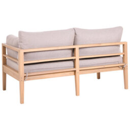 Beliani Garden Lounge Set With Table 3 Seater Talla Acacia Wood Light Brown - thumbnail 8