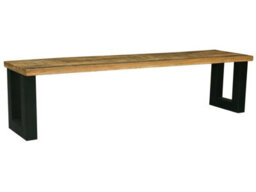 Buttercup Farm Induse Bench - Mango Wood/iron - L44 X W180 X H45 Cm - Mango Pp Saw Finish - thumbnail 3